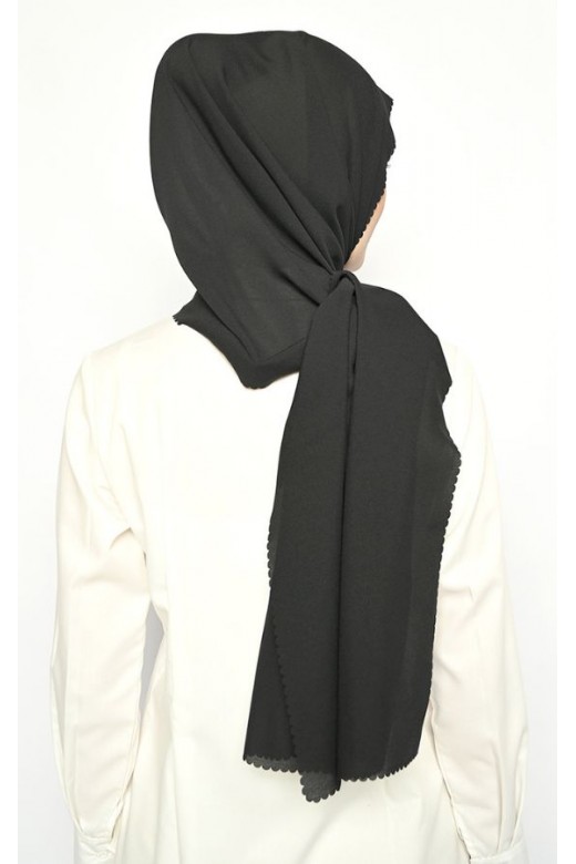 Sarita Pasmina Instan Lasercut Black